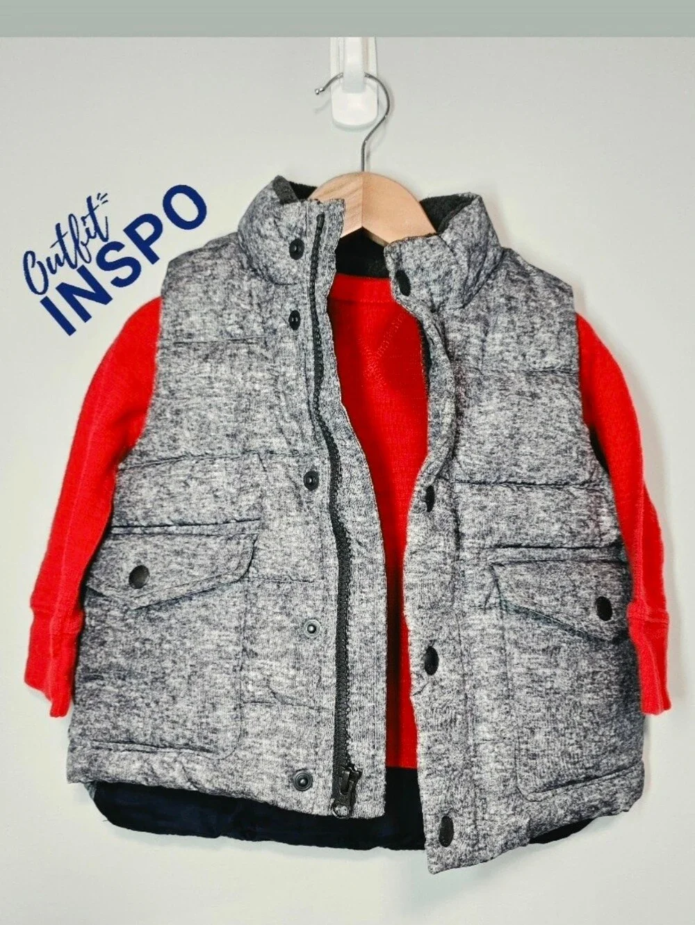 GAP Kids Red Long-Sleeve Thermal Top